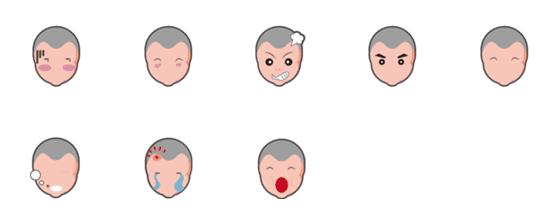 [LINE絵文字]the little Bald boy.の画像一覧