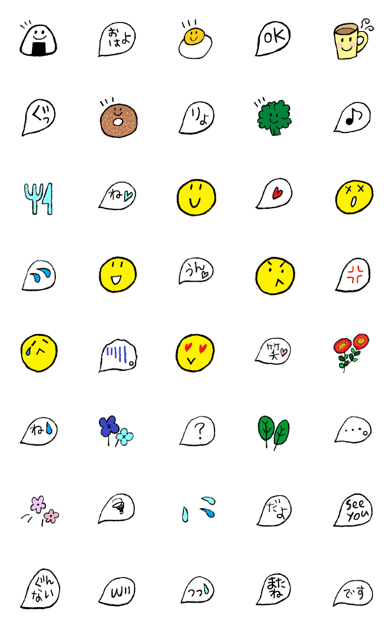 [LINE絵文字]日常的に使えるふきだし絵文字の画像一覧