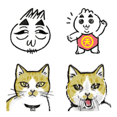 [LINE絵文字] 男と猫の画像