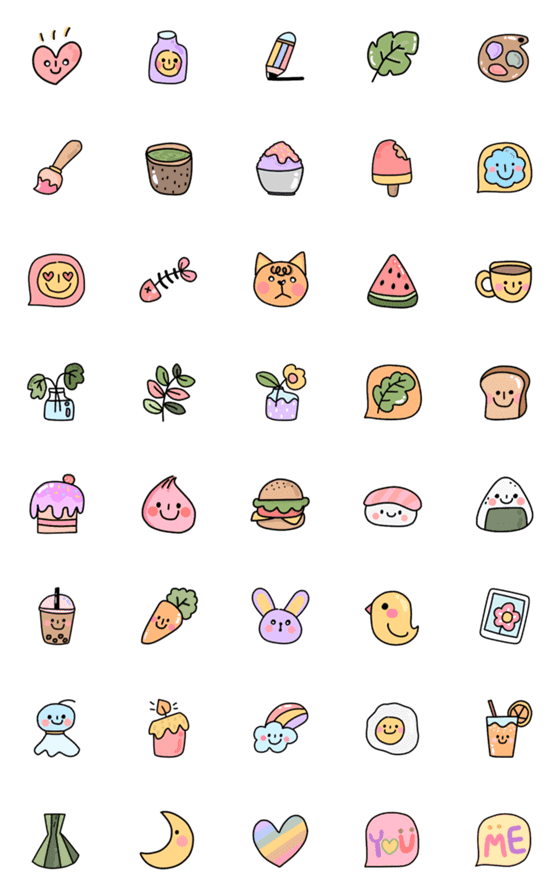 [LINE絵文字]Cute Emoji :)))の画像一覧