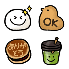 [LINE絵文字] まんじゅうと和菓子の絵文字の画像