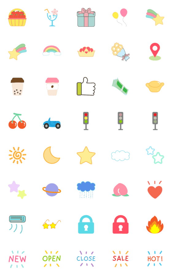 [LINE絵文字]Cutie Decor Stuffの画像一覧