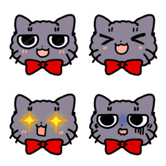 [LINE絵文字] 黒猫るっか 絵文字の画像