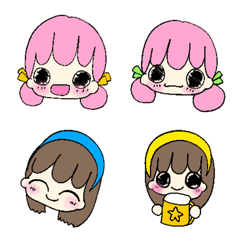 [LINE絵文字] 女の子スタンプの画像