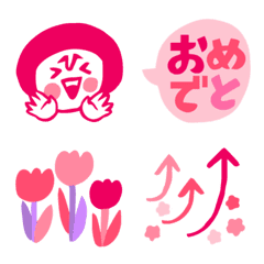 [LINE絵文字] ザ・春色絵文字集の画像