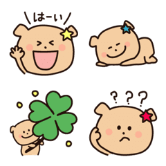 [LINE絵文字] こいぬのねんちゃん絵文字の画像