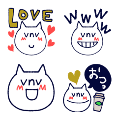 [LINE絵文字] vnvねこ♡2の画像