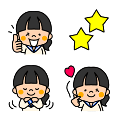 [LINE絵文字] かわいい学生達(ローテール)の画像