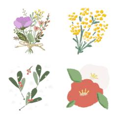 [LINE絵文字] Little flowersの画像