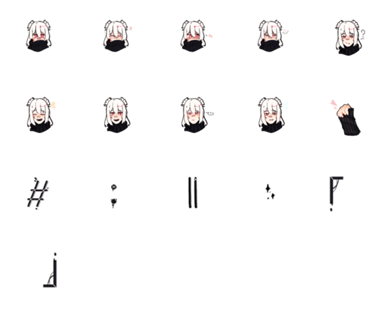 [LINE絵文字]Mojichan's_v1の画像一覧