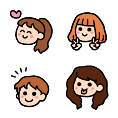 [LINE絵文字] ♥️女の子＆吹き出し♥️の画像