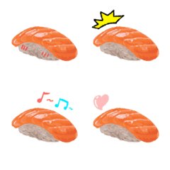 [LINE絵文字] Salmon sushi！の画像