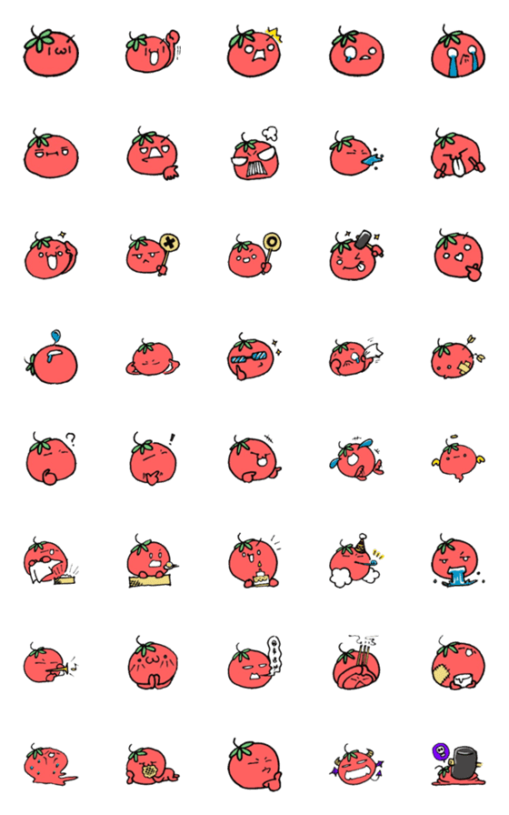 [LINE絵文字]BIG TOMATOの画像一覧