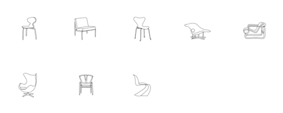 [LINE絵文字]Designer chairs #1の画像一覧