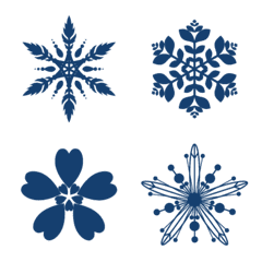 [LINE絵文字] Snowflakes pattern emojiの画像