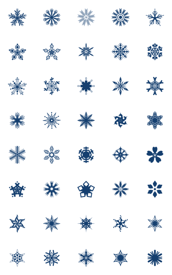 [LINE絵文字]Snowflakes pattern emojiの画像一覧