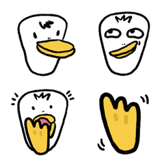 [LINE絵文字] Funny White Duckの画像