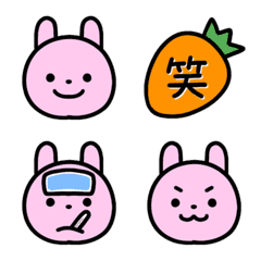 [LINE絵文字] うさぎ絵文字:)の画像