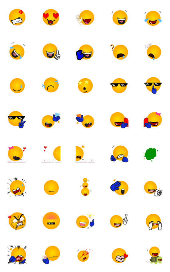 [LINE絵文字]Hyper Emoji Dailyの画像一覧