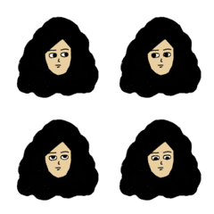 [LINE絵文字] Big hairの画像