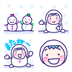 [LINE絵文字] つなげて楽しい♪ゆきだるま♪SNOWMAN⛄⛄⛄の画像