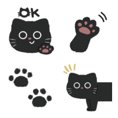 [LINE絵文字] 黒猫ぬいぐるみ〇にゃんた〇絵文字の画像