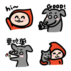 [LINE絵文字] The little red riding hoodの画像