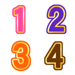 [LINE絵文字] Number classic pastel gold emojiの画像