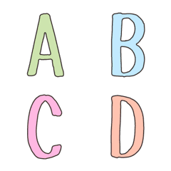 [LINE絵文字] English alphabet LV.1の画像