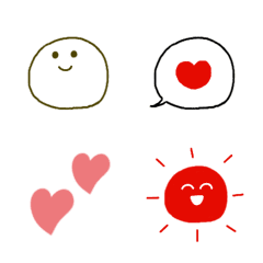 [LINE絵文字] シンプル♡スマイルEMOJIの画像