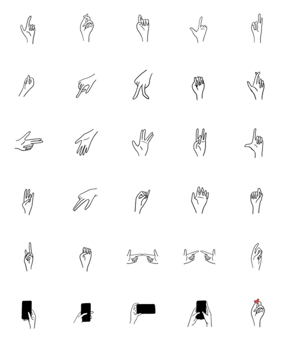 [LINE絵文字]Hands 2の画像一覧