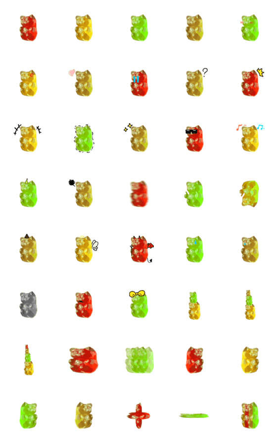 [LINE絵文字]gummy bearの画像一覧