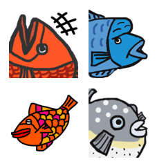 [LINE絵文字] fish emoji surrealの画像