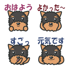 [LINE絵文字] かわいいヨークシャテリアの画像