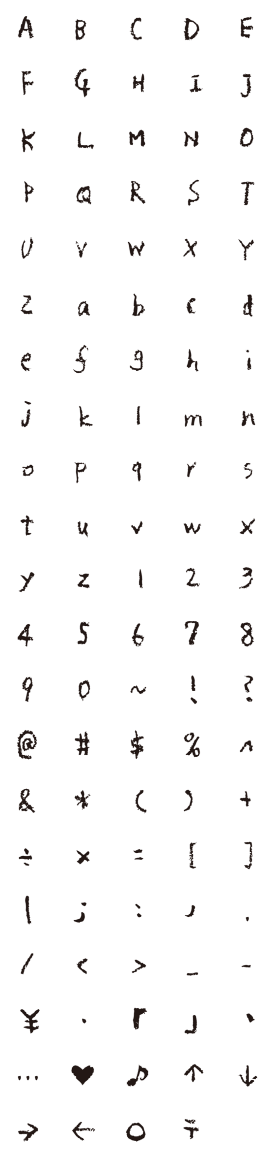 [LINE絵文字]English alphabet LV.2の画像一覧