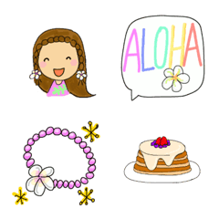 [LINE絵文字] Hawaiian Girlの画像