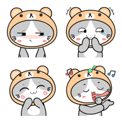 [LINE絵文字] Grey cat : Emojiの画像