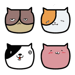 [LINE絵文字] ねこの顔絵文字の画像