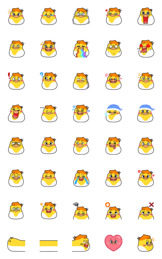 [LINE絵文字]Bird Head Man-Bolu Emojiの画像一覧