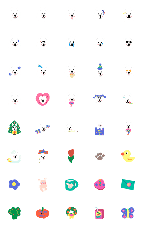 [LINE絵文字]My samoyed puppyの画像一覧