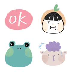 [LINE絵文字] Onigiri baby and animals emoticon packの画像