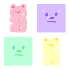 [LINE絵文字] Gummy bear QQの画像