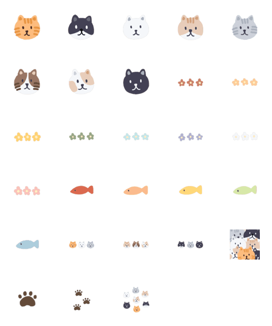 [LINE絵文字]Just say , "meow"  emojiの画像一覧