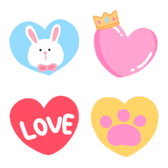 [LINE絵文字] Tiny heart love pastel emojiの画像