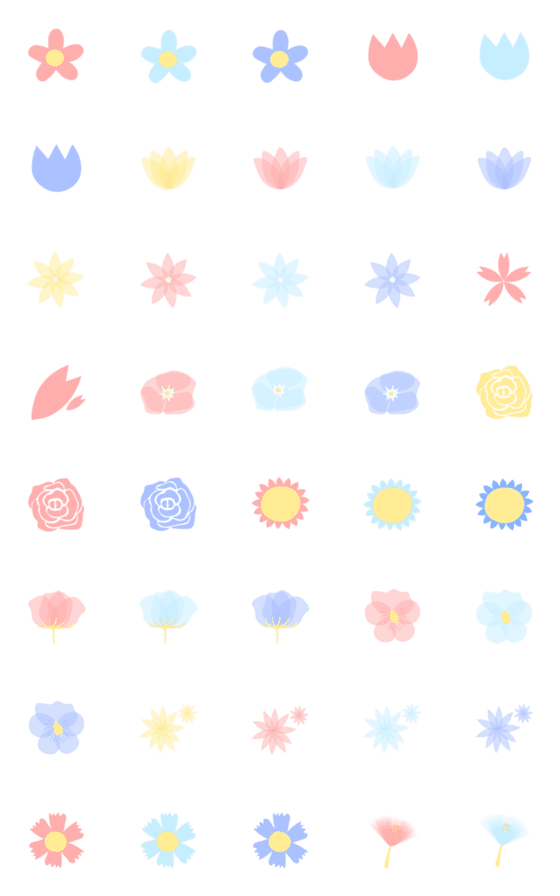 [LINE絵文字]flowers seasonの画像一覧