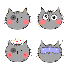 [LINE絵文字] gray kittyの画像