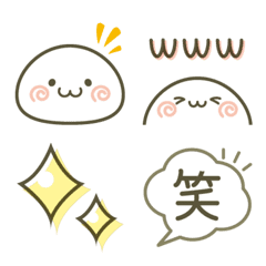 [LINE絵文字] 大福モチコの絵文字の画像