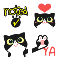 [LINE絵文字] Playful TuxedoCat Emojiの画像