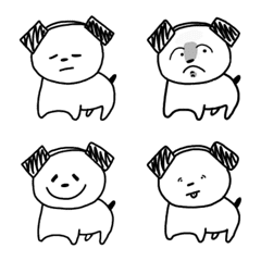 [LINE絵文字] オセロ犬の画像