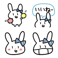 [LINE絵文字] うさぎの女の子のらびこちゃんの絵文字の画像